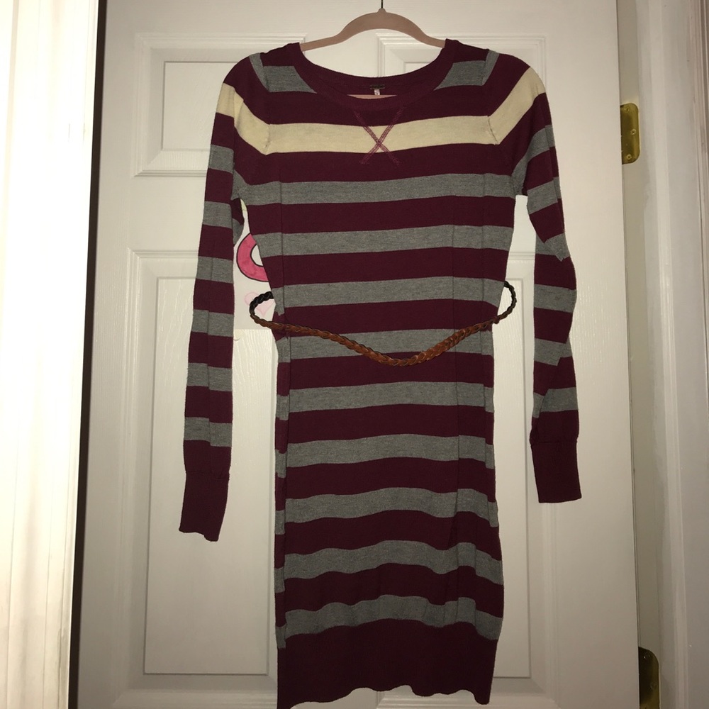 Super cute Sweater dress with braided belt!!